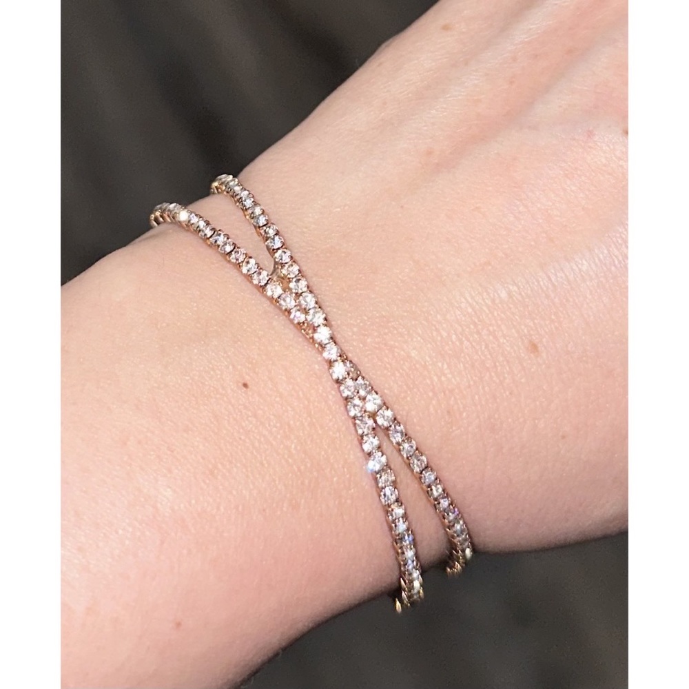 Brand New! Rose Gold Rhinestone Cuff Bracelet